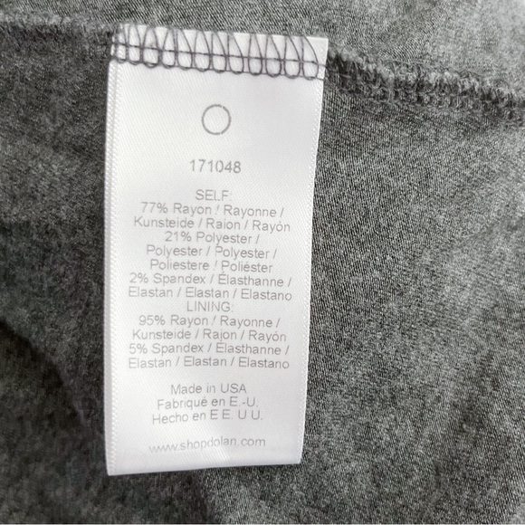 Anthropologie Dolan Brushed Fleece Knit Long Sleeve Dress Neige Marled Grey, XS - Picture 14 of 16